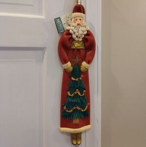 Cynthia Madrid Christmas Wall Hanging Santa 18.5" Sculpture Midwest Folk Art